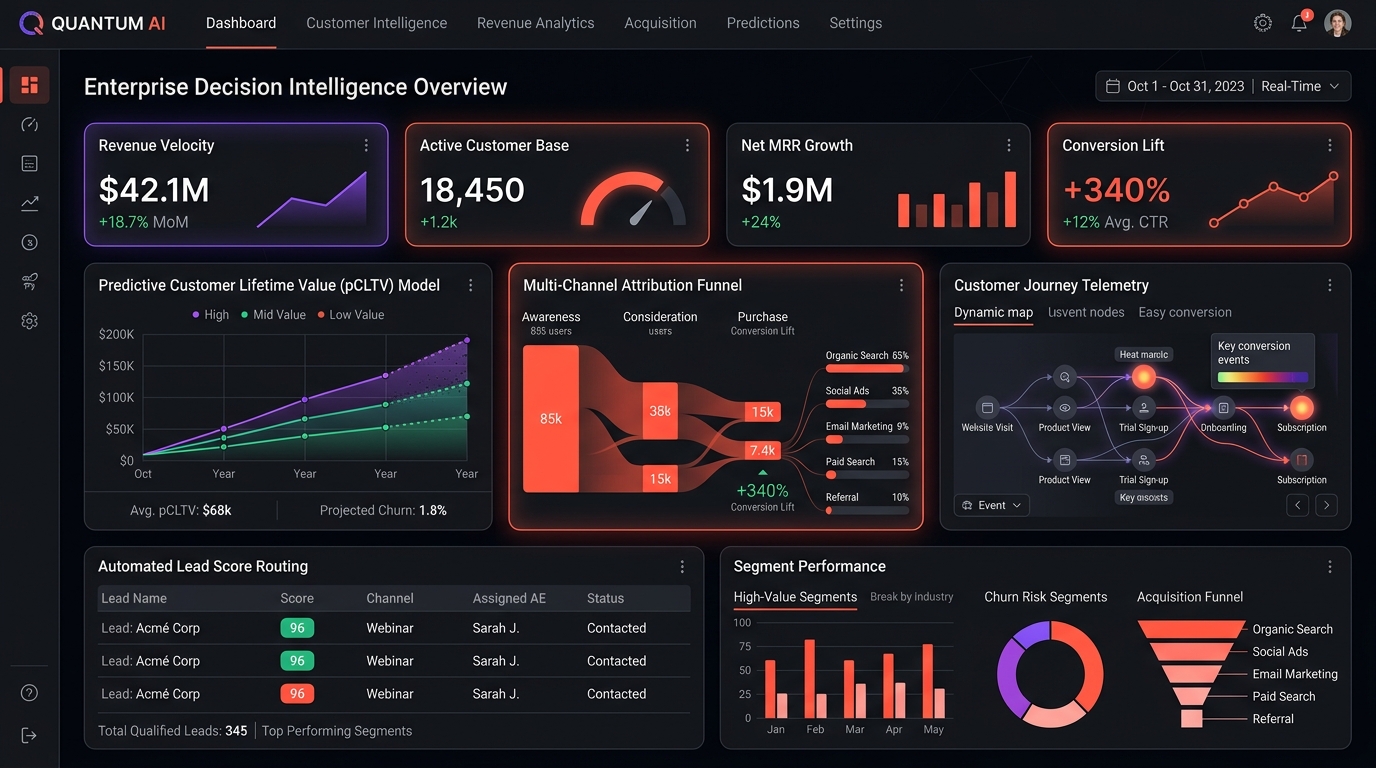 VAYCE Innovations Enterprise Decision Intelligence and Growth Analytics Dashboard