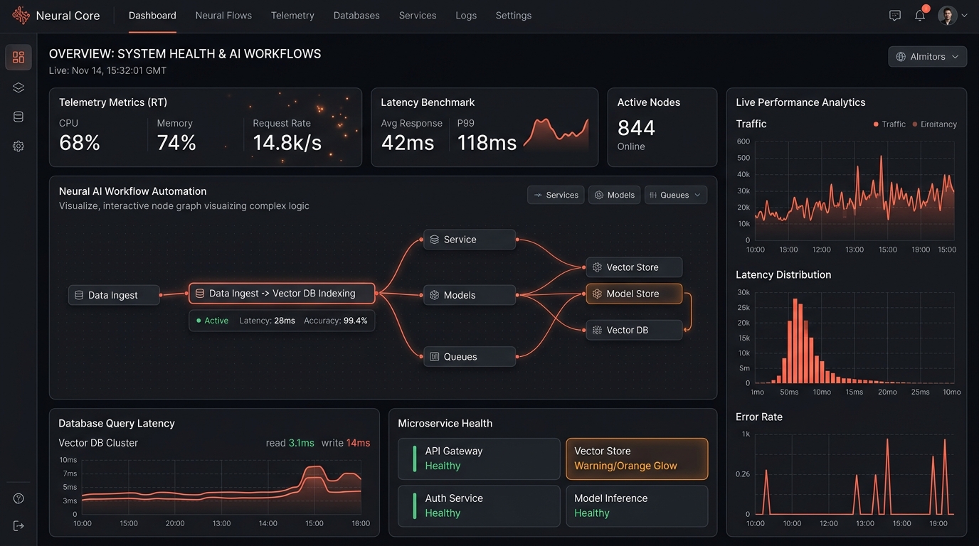 VAYCE Innovations Enterprise Neural AI and Cloud OS Dashboard